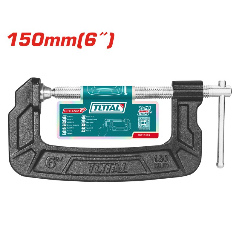 TOTAL 150MM/6" G-CLAMP MALLEABLE CAST IRON