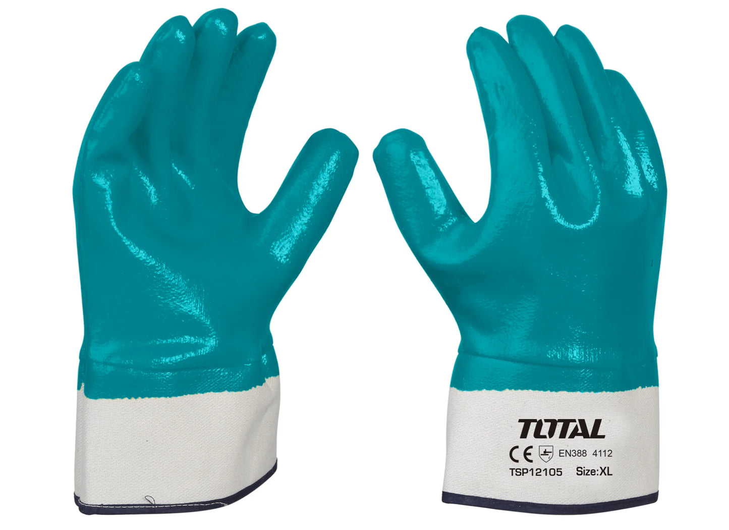 NITRILE GLOVES HEAVY NITRILE FULLY COATED GLOVES TOTAL