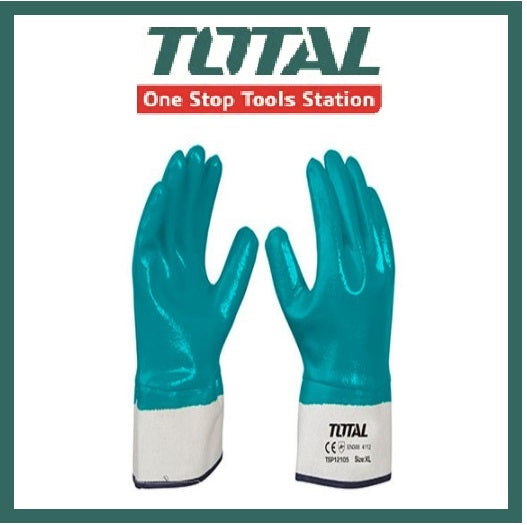 NITRILE GLOVES HEAVY NITRILE FULLY COATED GLOVES TOTAL
