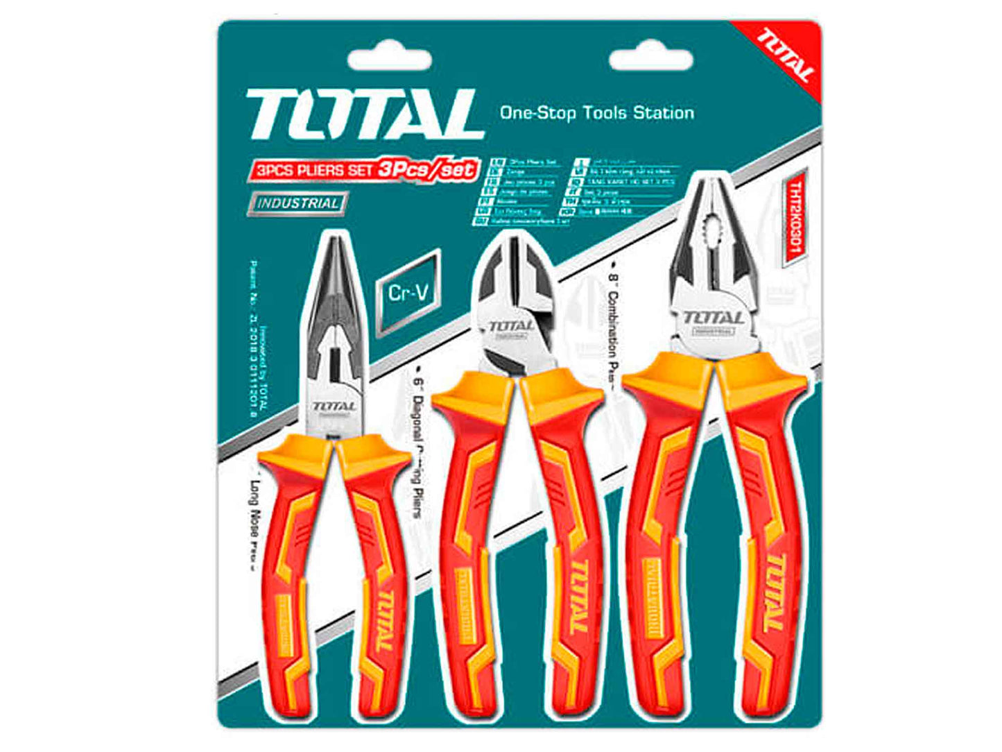 3 PCS INSULATED PLIER SET TOTAL