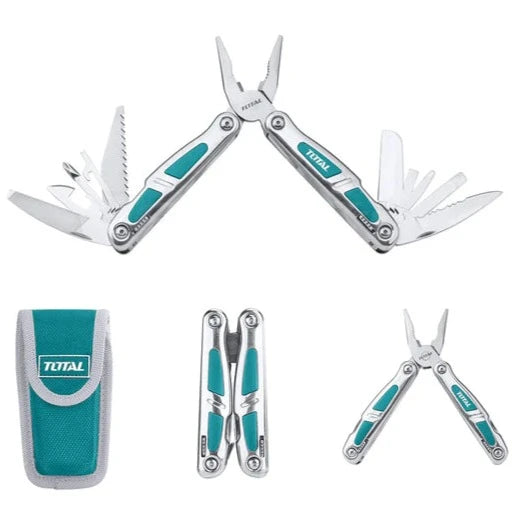 TOTAL FOLDABLE MULTI TOOL WITH RUBBER GRIP