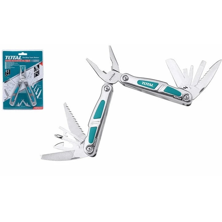 TOTAL FOLDABLE MULTI TOOL WITH RUBBER GRIP