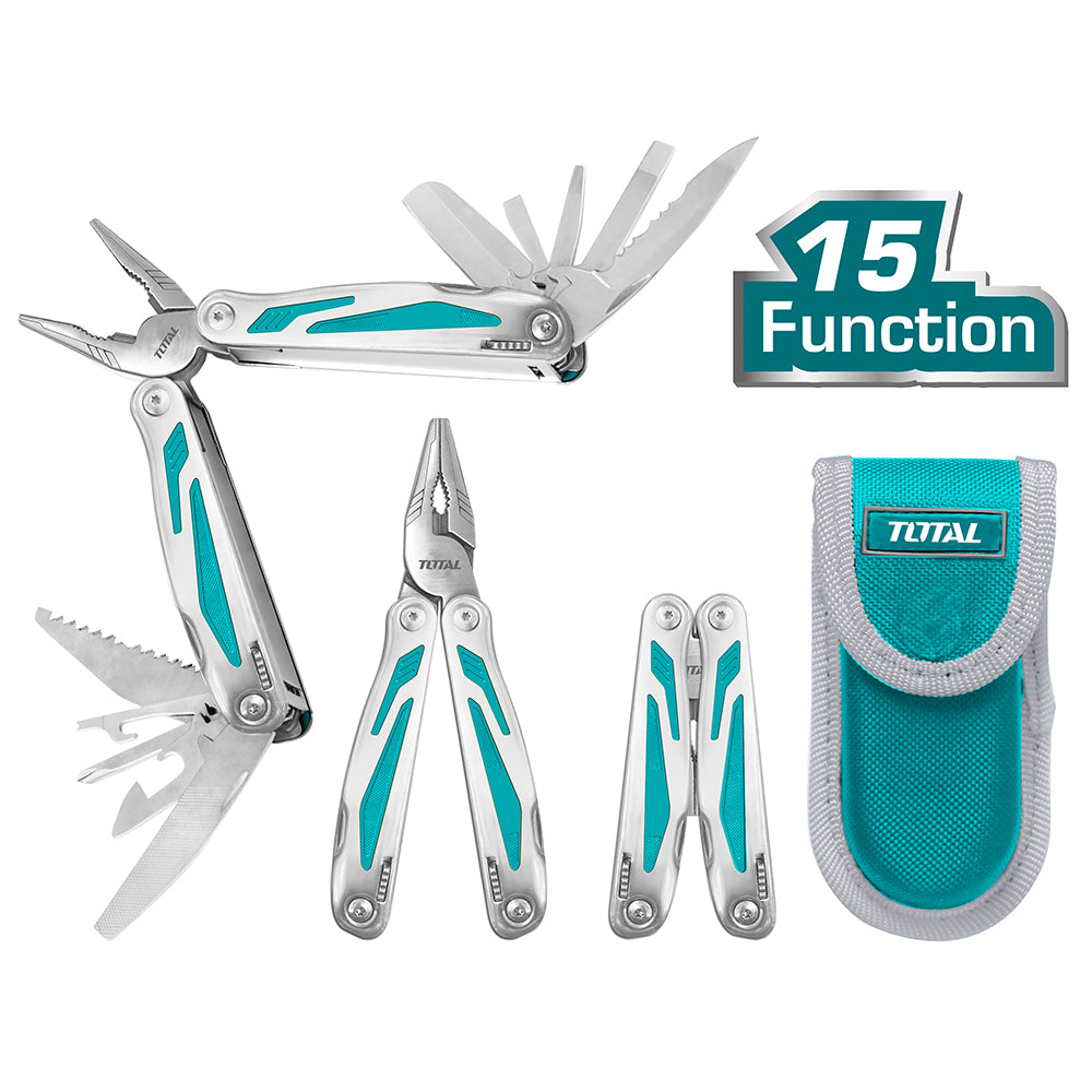 TOTAL FOLDABLE MULTI TOOL WITH RUBBER GRIP