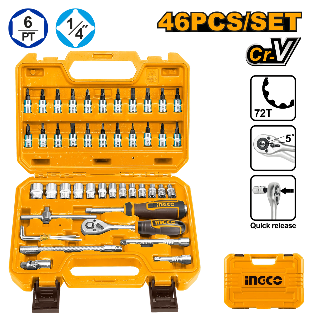 Ingco Socket Set 46pc - HKTS14462