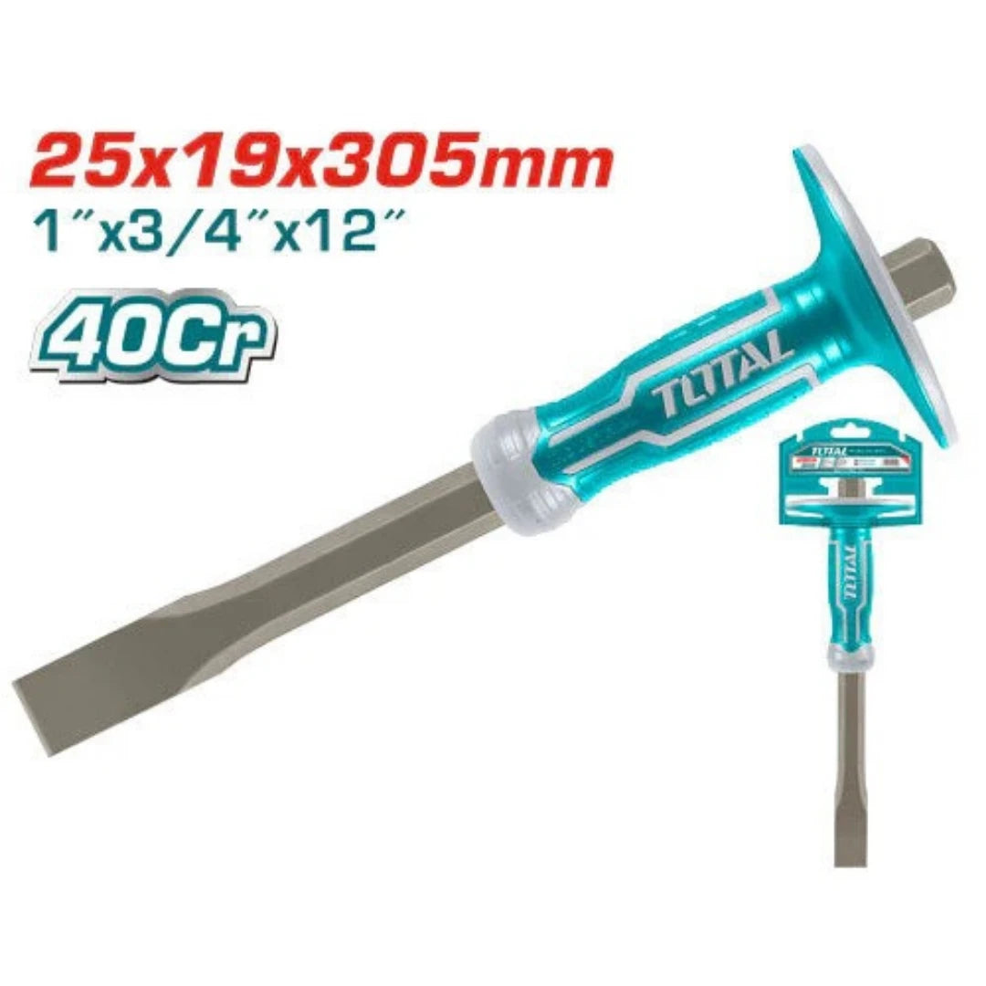 TOTAL 25MM COLD CHISEL WITH HAND PROTECTOR