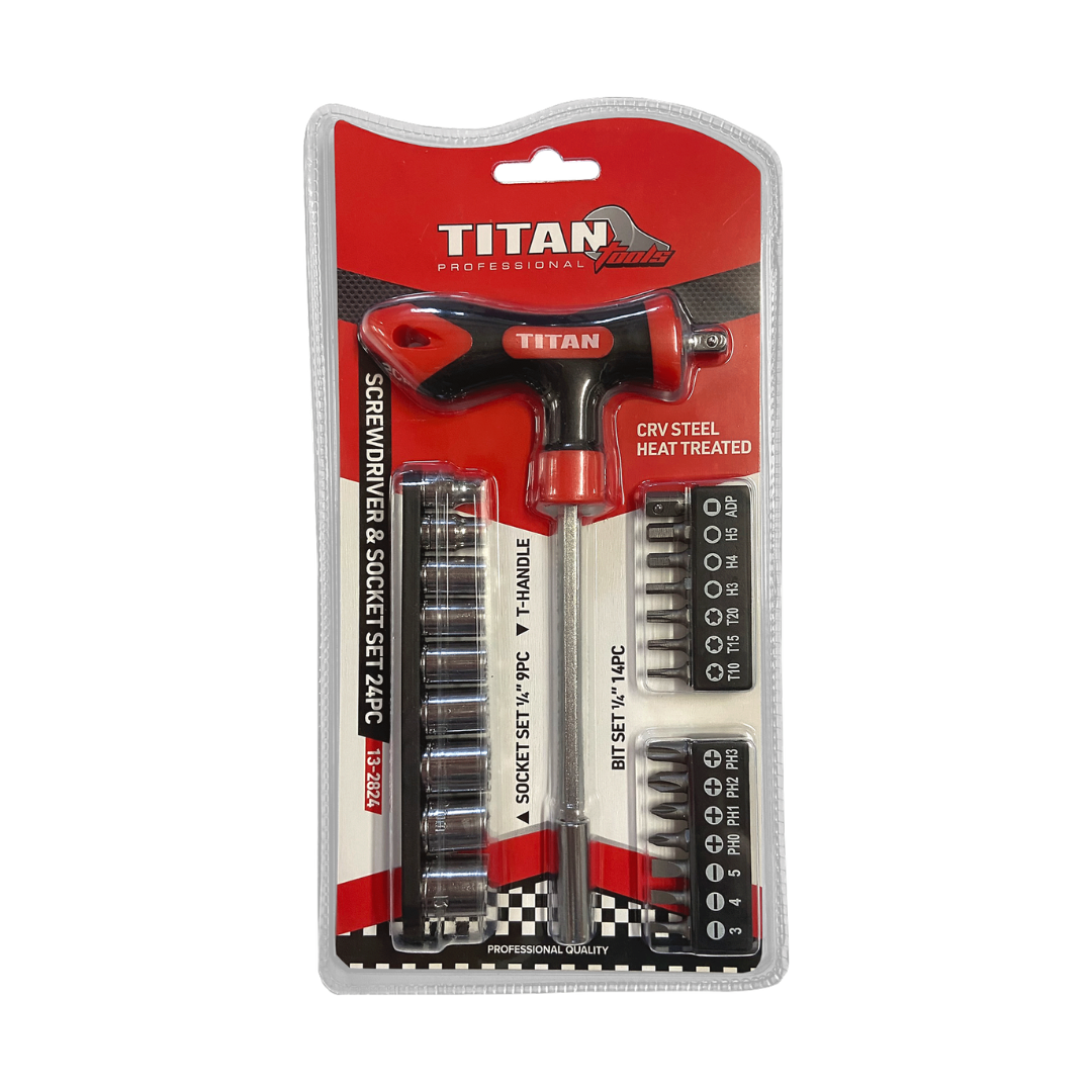 TITAN Screwdriver T-Bar Set - 24Pce