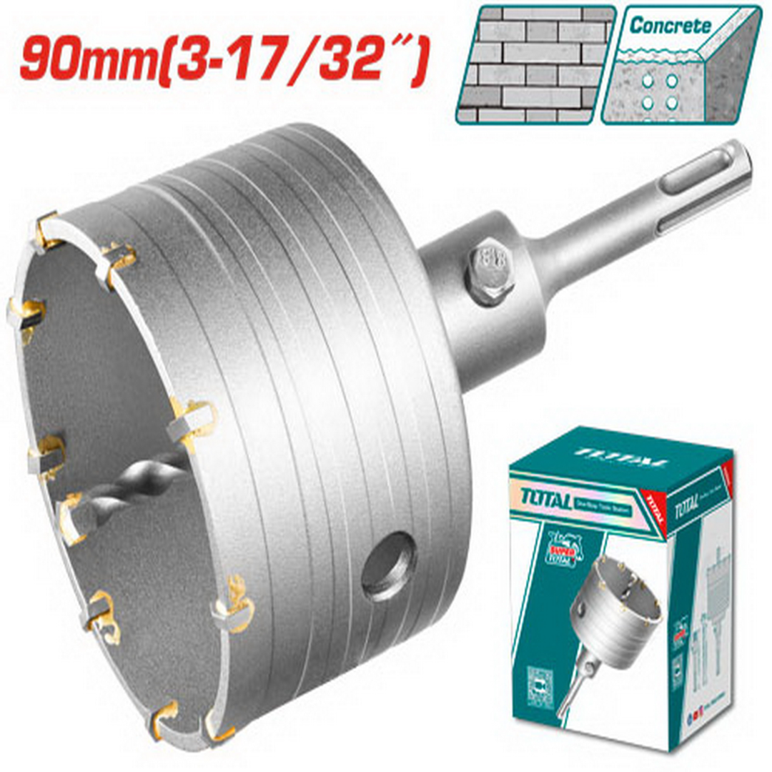 Total Hole Saw Core Bit Tungsten tip 90mm – TAC430901