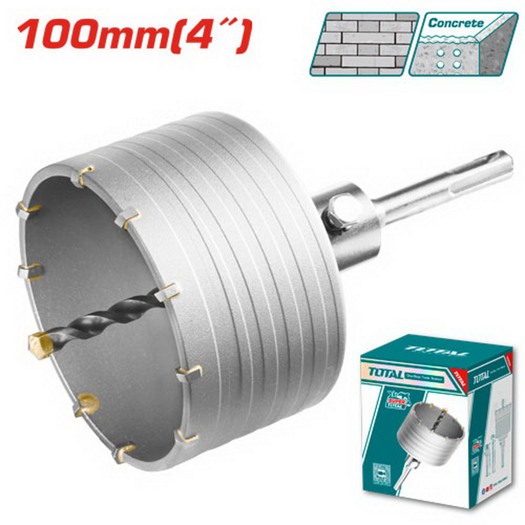 Total Hole Saw Core Bit Tungsten tip 100mm – TAC431001