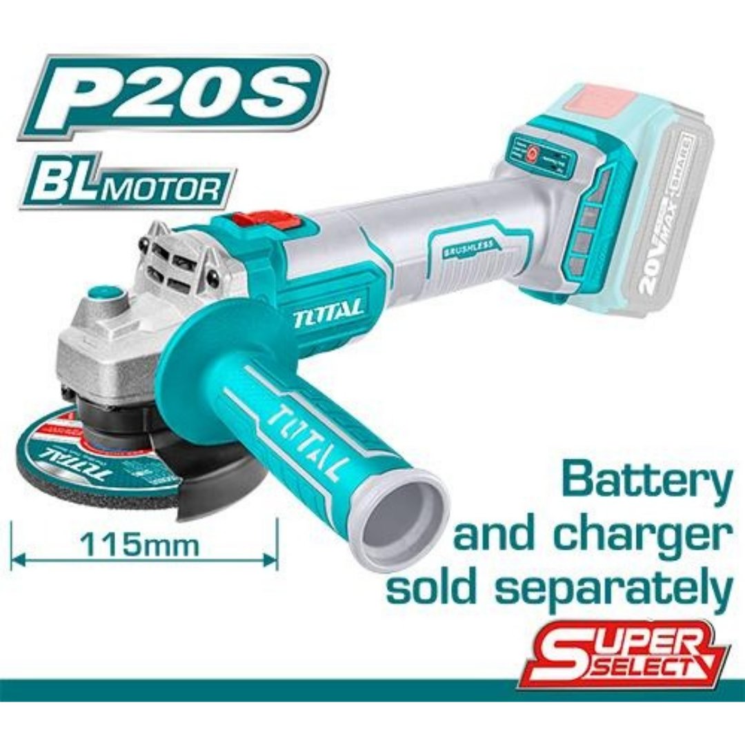 LITHIUM-ION ANGLE GRINDER 115MM BRUSHLESS TOTAL