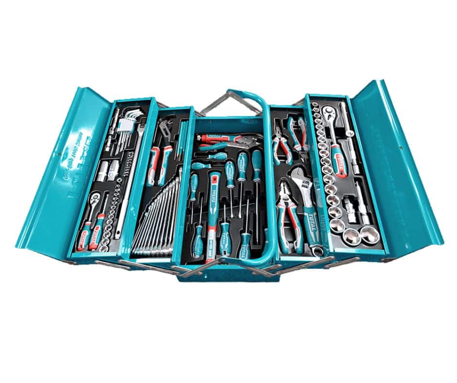 TOTAL 108 PCS METAL TOOL BOX SET
