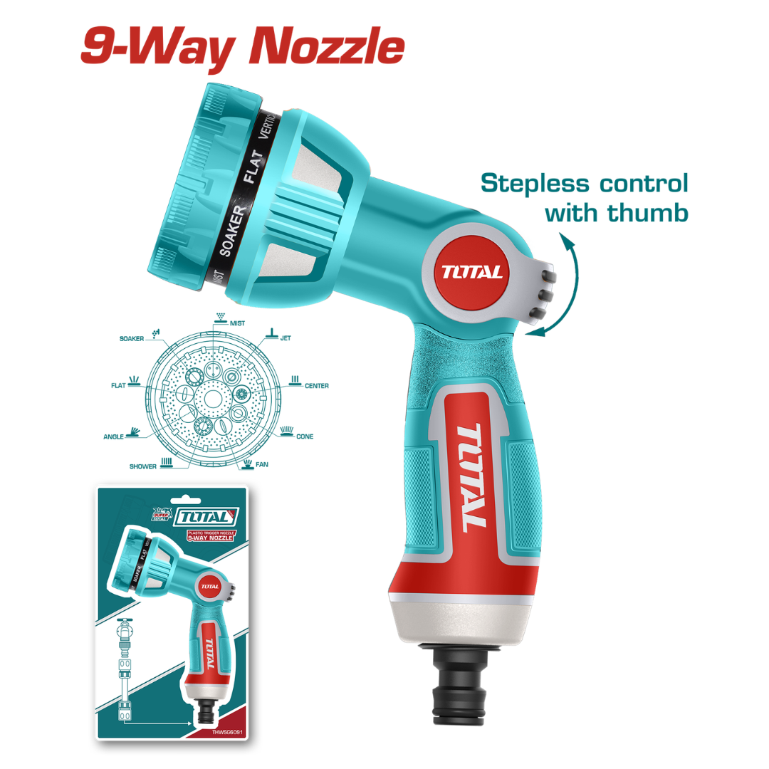 Total Garden Sprayer 9 Stages Plastic Nozzle – THWSG6091