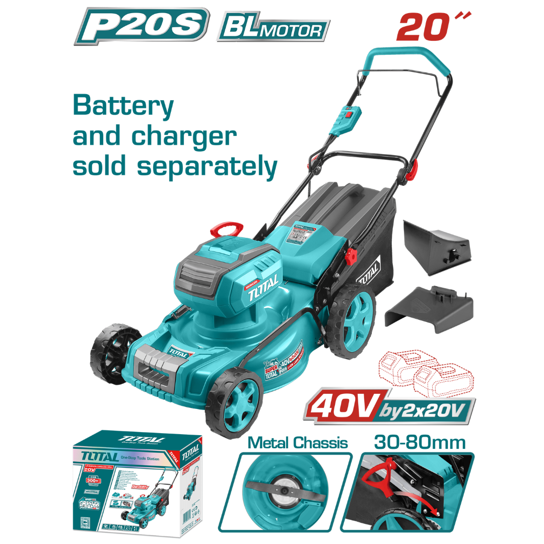 TOTAL 20V/40V Lawn Mower 20″ SOLO – TLMLI4020