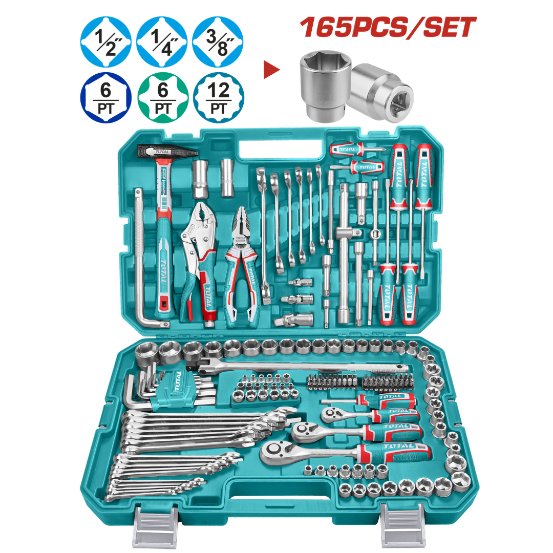 Total Tool Set Combination 165Pc – THKTHP61657