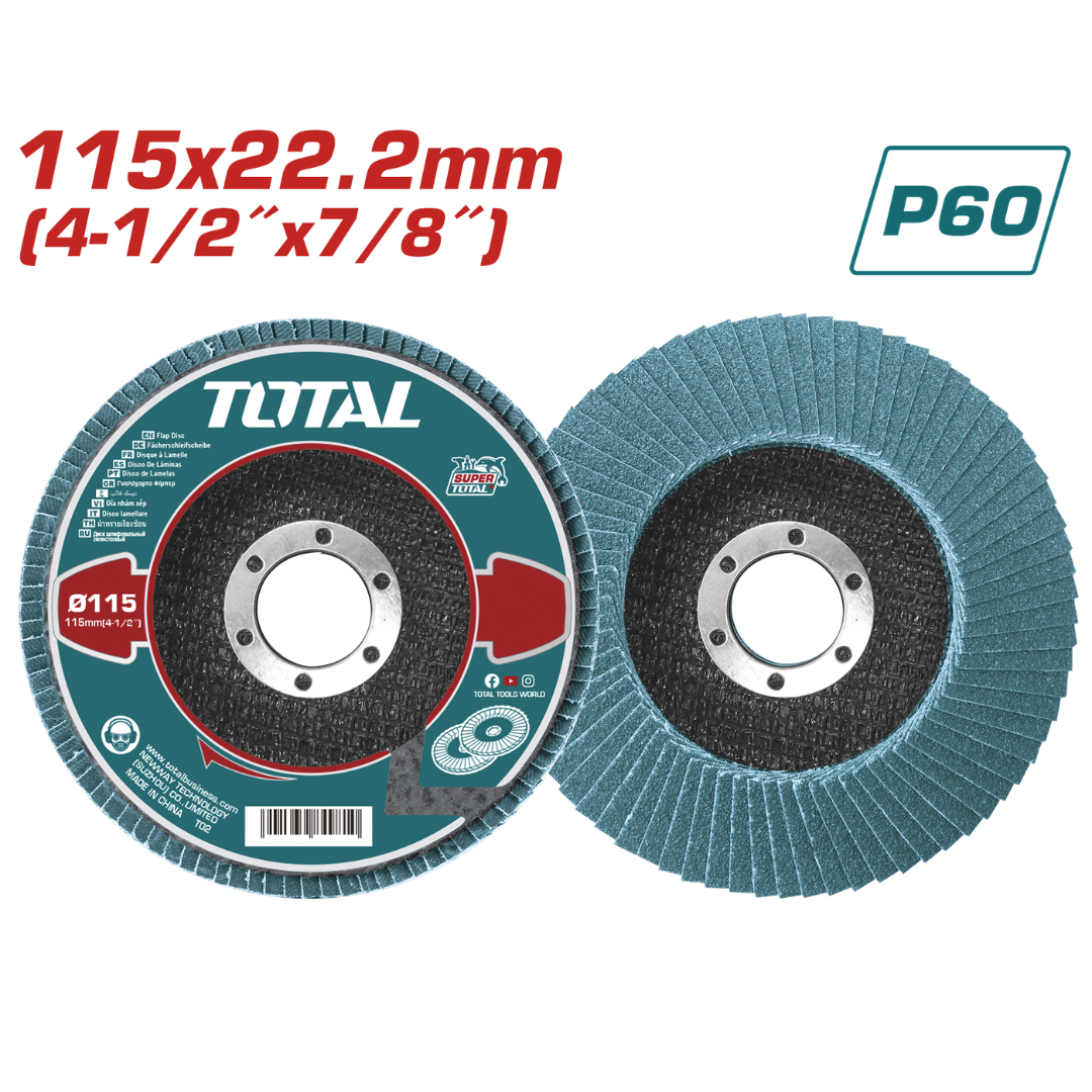Total Abrasive Flap Disc 115XP60 ZA Blue – TAC641152