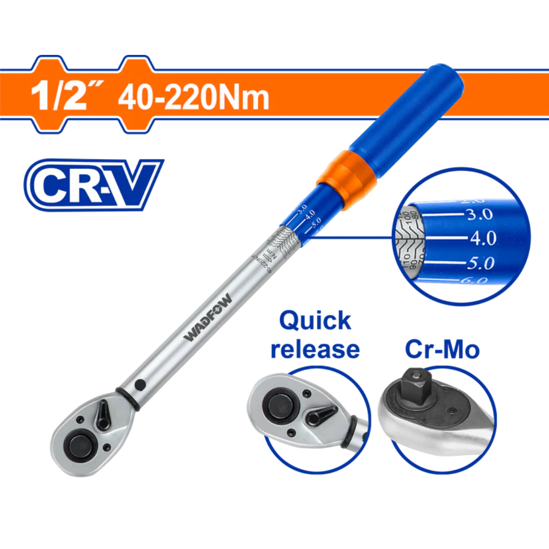 Wadfow Preset torque wrench 40-220Nm