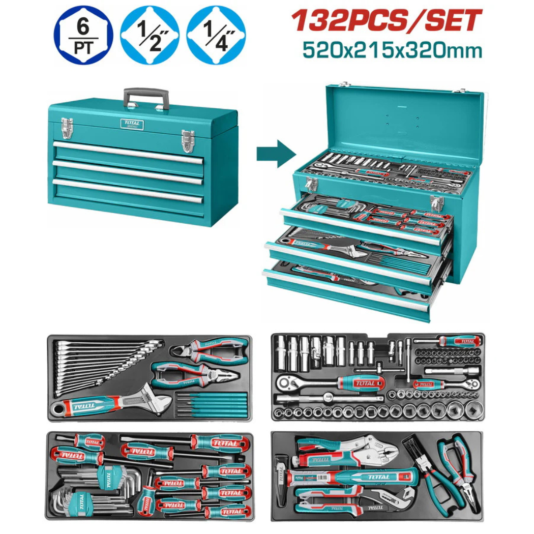 TOTAL Toolbox / Chest Set 132PC