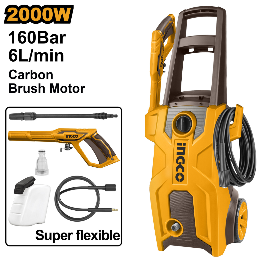Ingco High Pressure Washer 160BAR 2000W