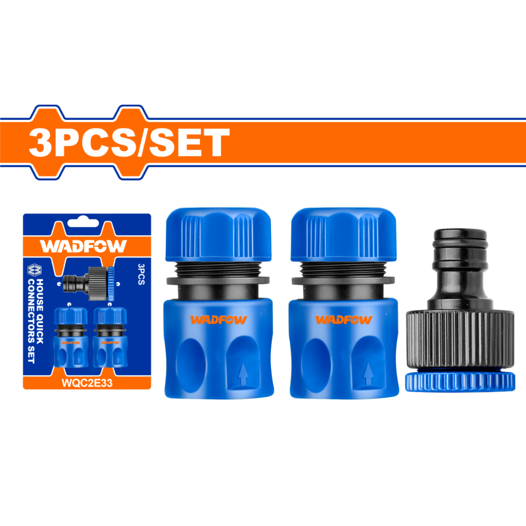 Wadfow 3 Piece Hose quick connectors set - WQC2E33
