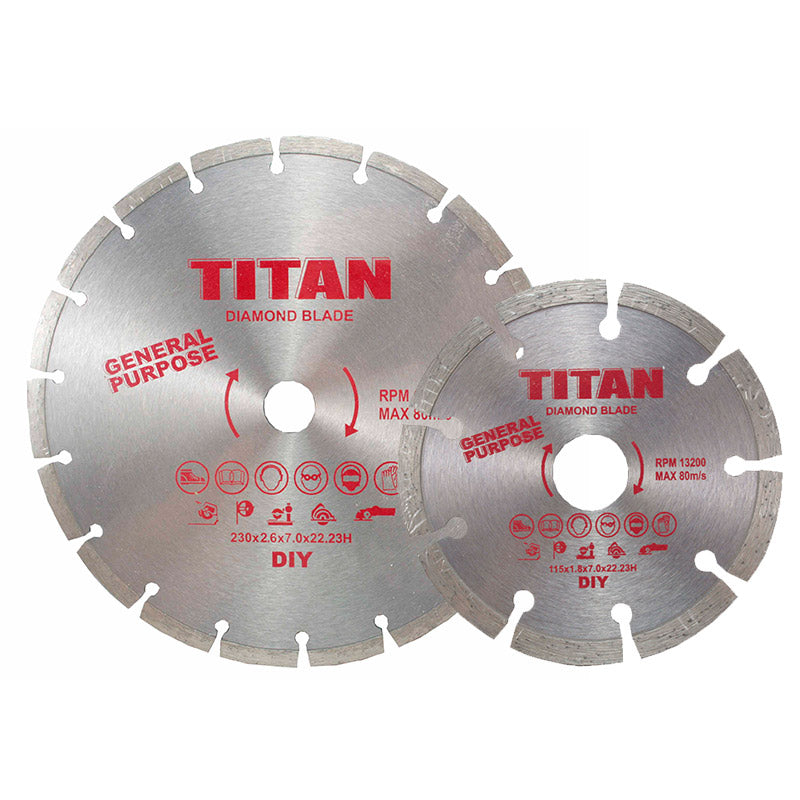 TITAN DIAMOND BLADE 115MM S/DUTY GENERAL PURPOSE
