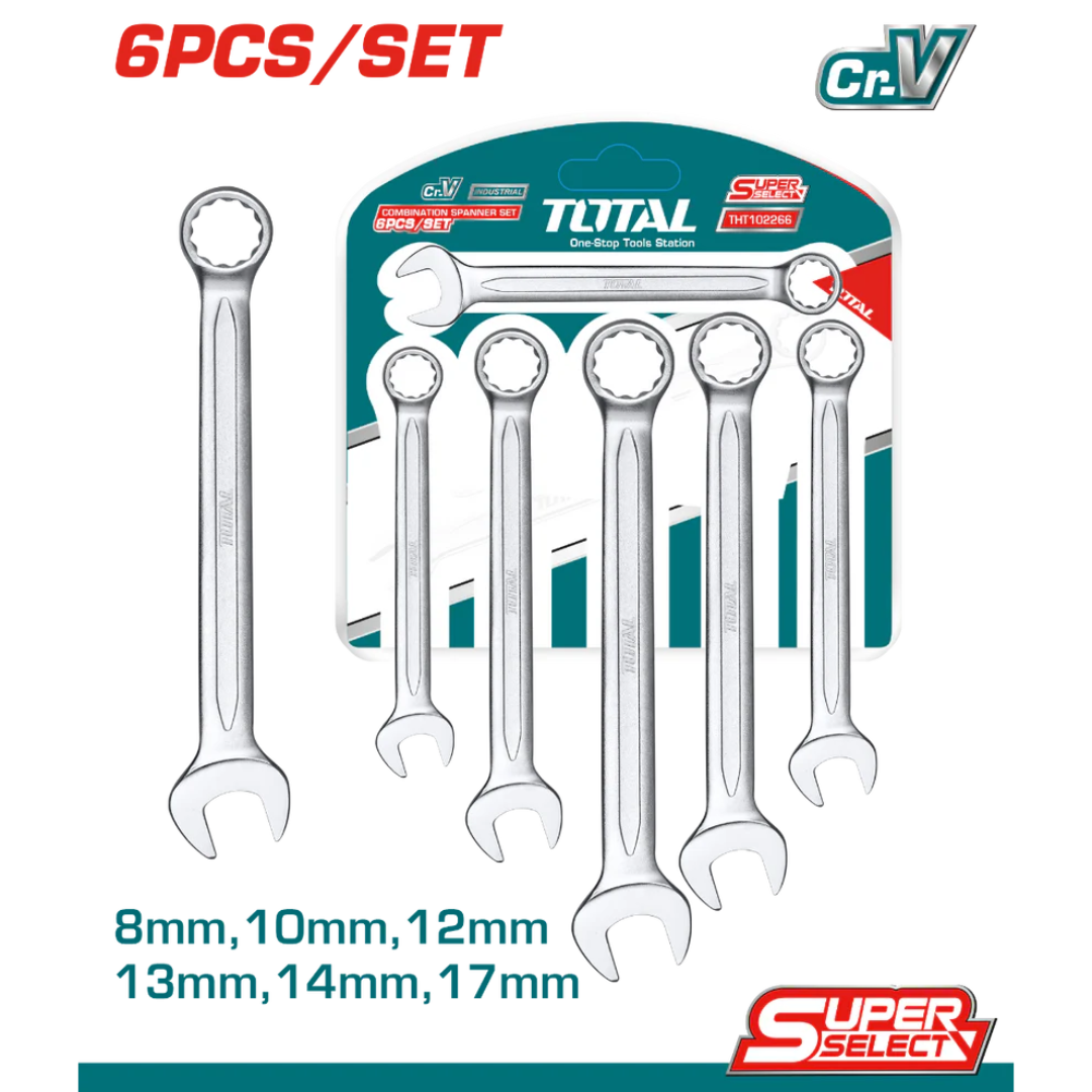 Total Spanner Combination 8 - 17mm 6PCS