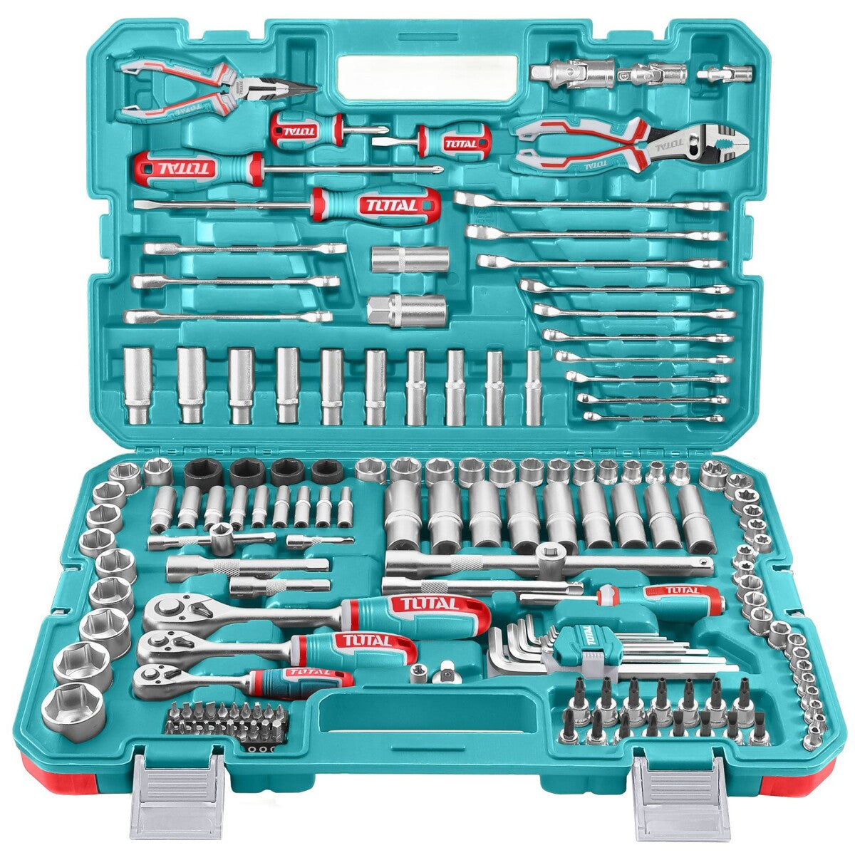 TOTAL Socket Set 156pc 1/4+1/2+3/8 - THKTHP21566