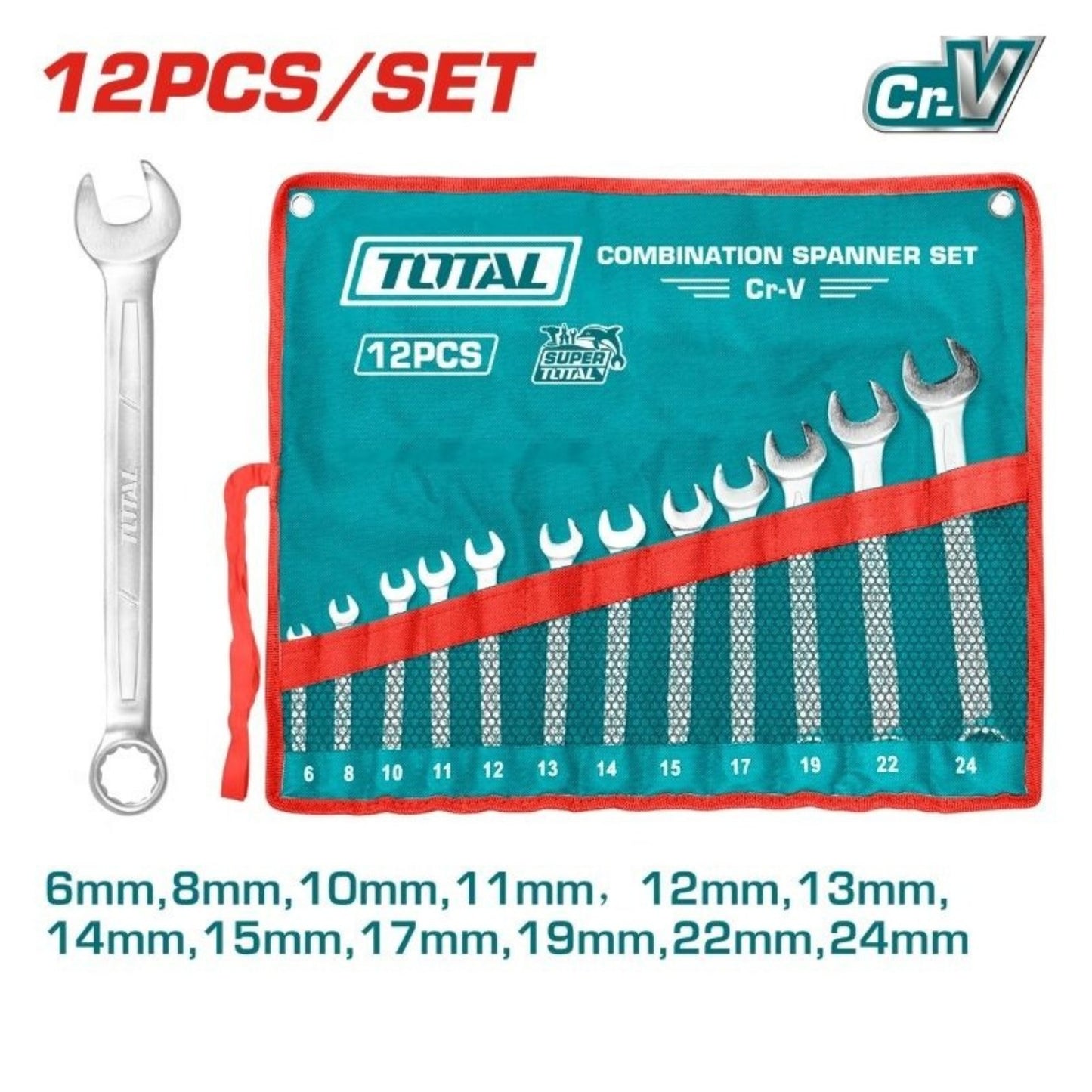 12 PCS COMBINATION SPANNER SET TOTAL