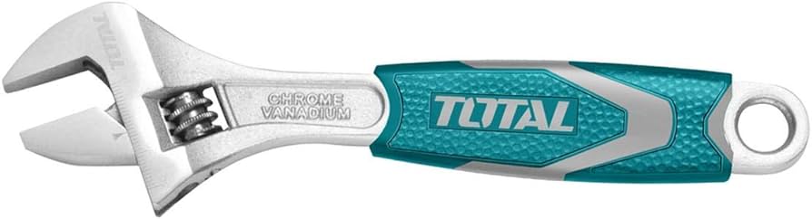 TOTAL 200MM/8" ADJUSTABLE WRENCH RUBBER HANDLE