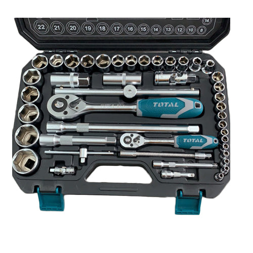 TOTAL 44PCS 1/4"+1/2" SOCKET SET