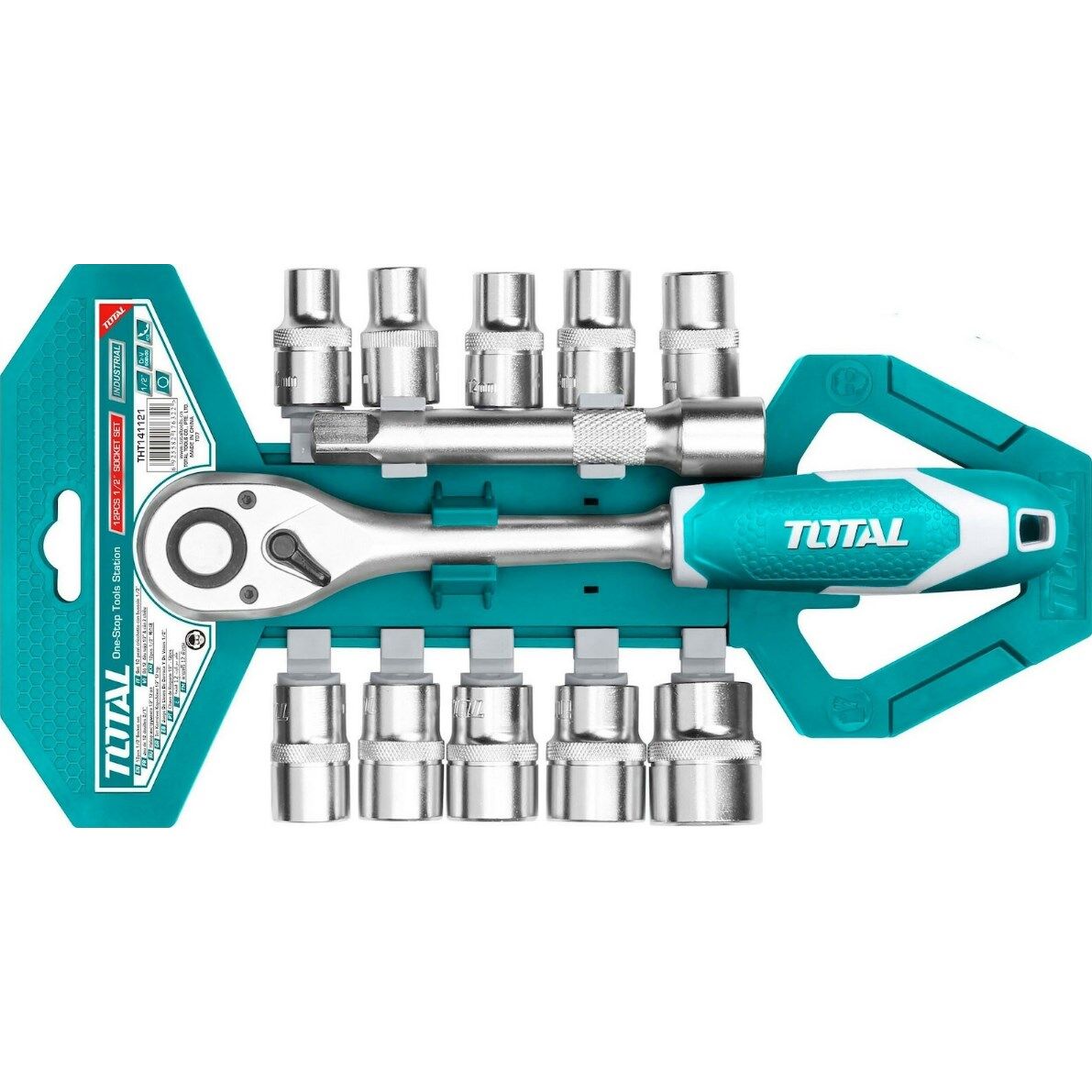 TOTAL 12 PC SOCKET SET 1/2" QUICK RELEASE