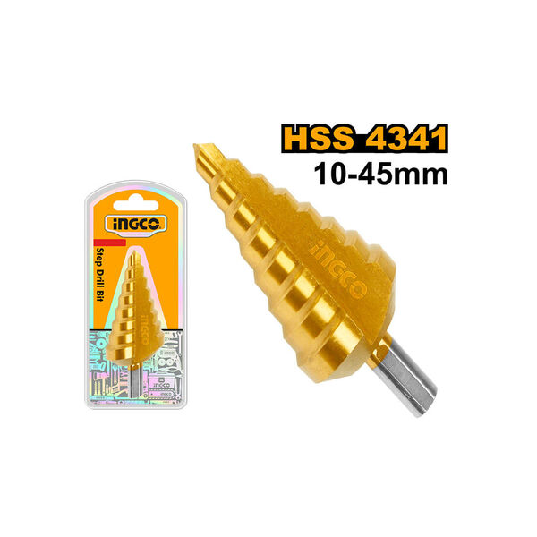 Ingco Step drill bit Size: 10 - 45 mm