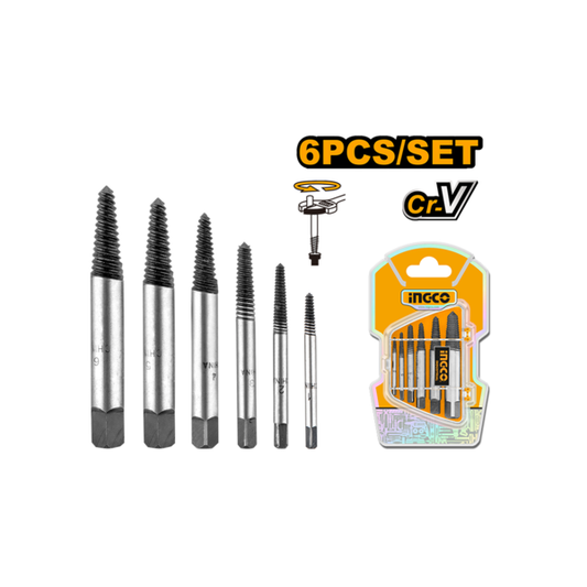 Ingco Pieces screw extractor set Cr-V - ASE106