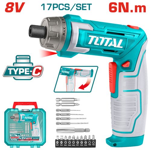 TOTAL CORDLESS SCREWDRIVER 8V