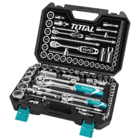 TOTAL 44PCS 1/4"+1/2" SOCKET SET - THT421441