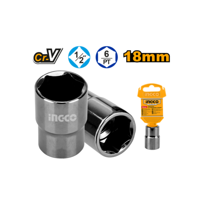 Ingco Hex Socket 1/2" 18 mm