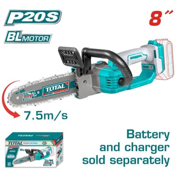 TOTAL 20V Chain Saw 8″ B/L SOLO – TGSLI2085
