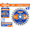 Wadfow  Ultra-thin TCT saw  blade set x2 165mm