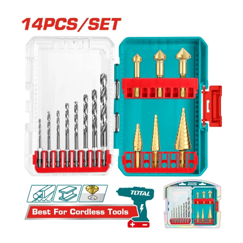 TOTAL Step Drill Bit Set 14PC - TACSDL61401