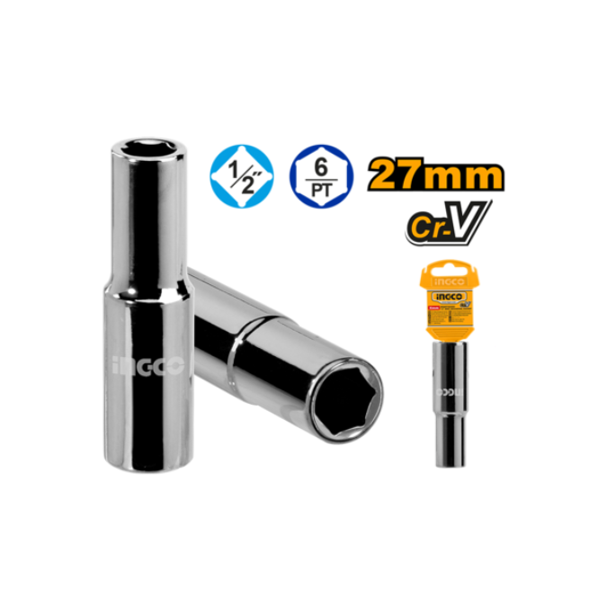 Ingco Deep Hex Socket1/2" Deep 27 mm