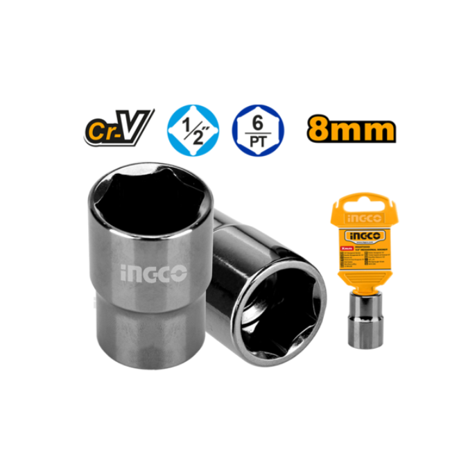 Ingco Hex Socket 1/2" 8 mm