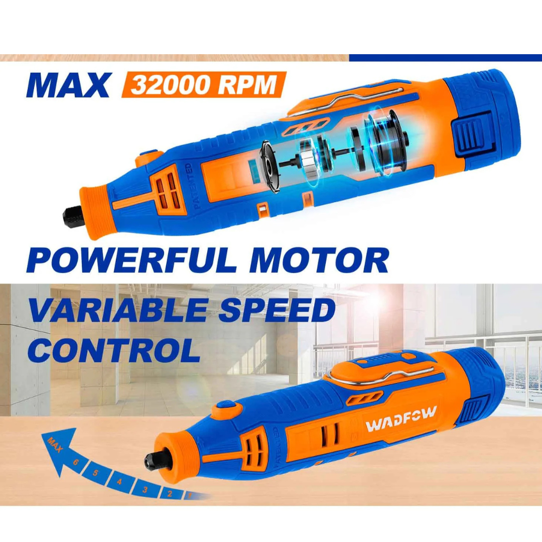 Wadfow Lithium-Ion cordless grinder 12V kit