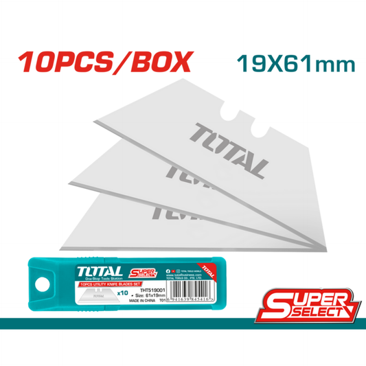 TOTAL SPARE BLADES FOR UTILITY KNIFE 10PCS