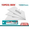 TOTAL SPARE BLADES FOR UTILITY KNIFE 10PCS - THT519001