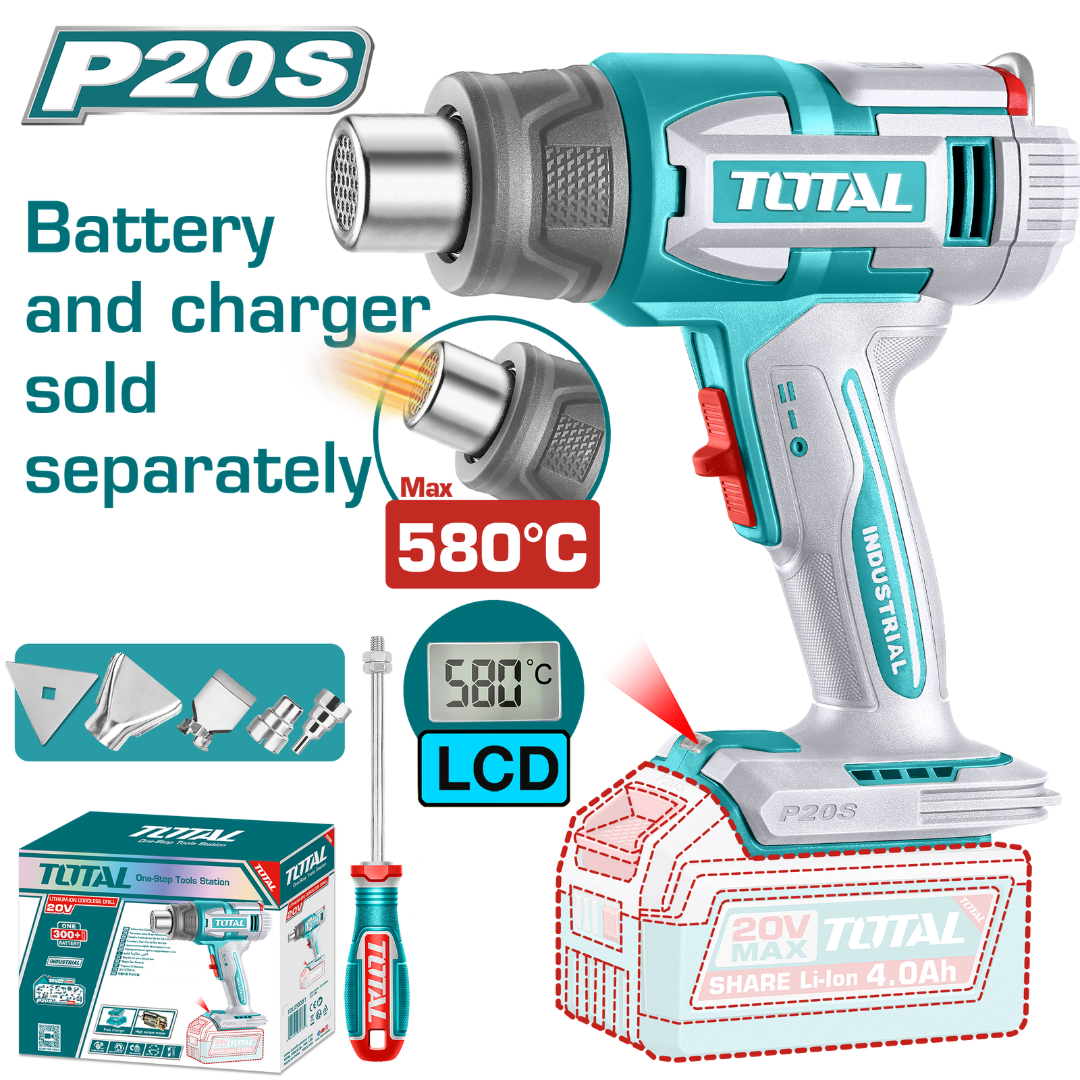 Total 20V Heat Gun SOLO – TBLI2058
