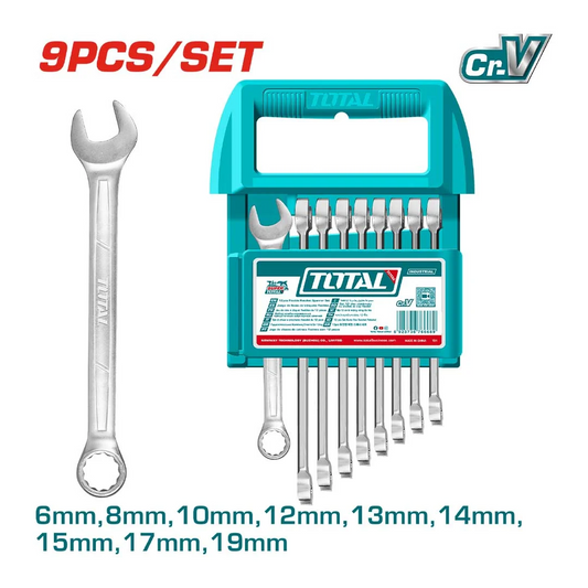 Total 9 Pcs Combination Spanner Set - THT103296