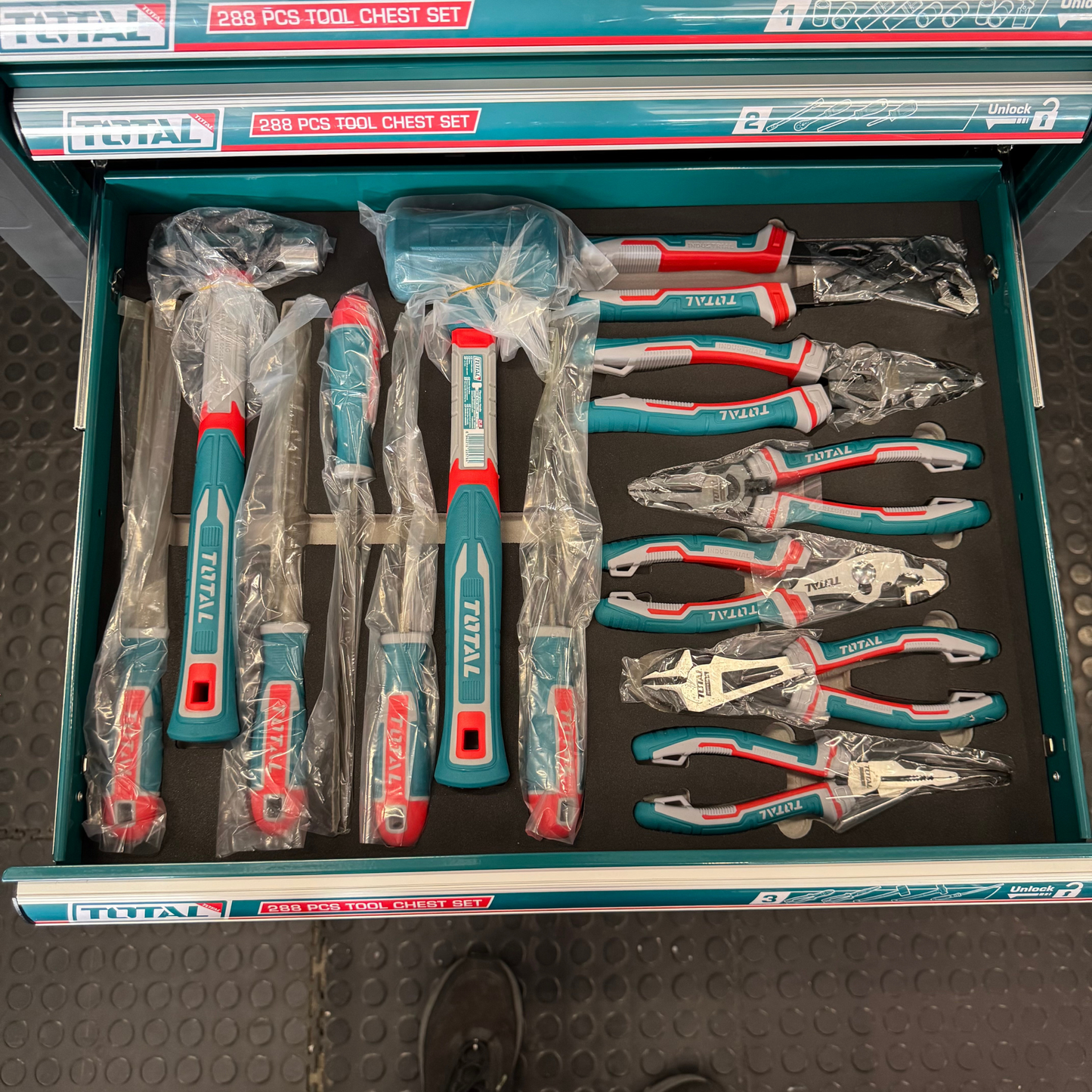 TOTAL 20v Combo I/wrench 1350nm Tool Trolley 288PC – THPTCS82882