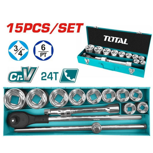 15 PCS 3/4" SOCKET SET TOTAL