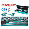 15 PCS 3/4" SOCKET SET TOTAL - THT341151