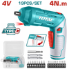 TOTAL 4V SCREW DRIVER KIT 1/2 - TSDLI0442