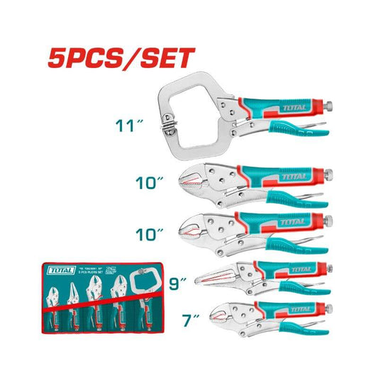 Total Plier Set Locking 5PC