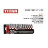 TITAN SOCKET SET 12pce WITH RATCHET & EXT